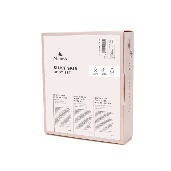 NATURYS BODY SILKY SKIN BOX/ Švelnios odos rinkinys kūnui, 3prod.*250ml